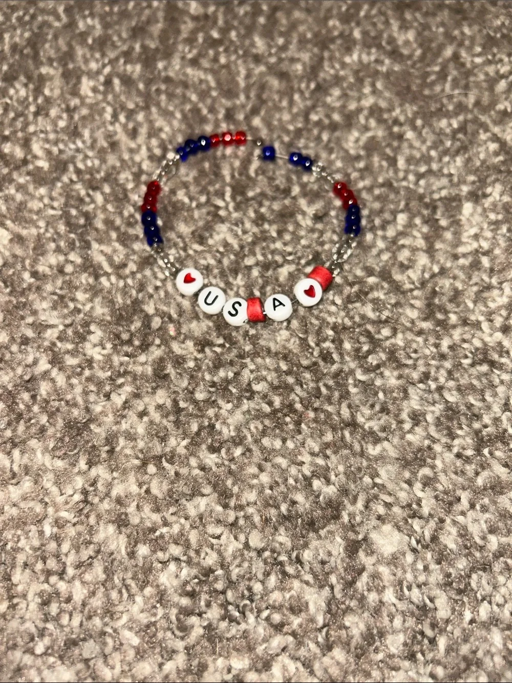 Kids USA Beaded Bracelet - Red & Blue